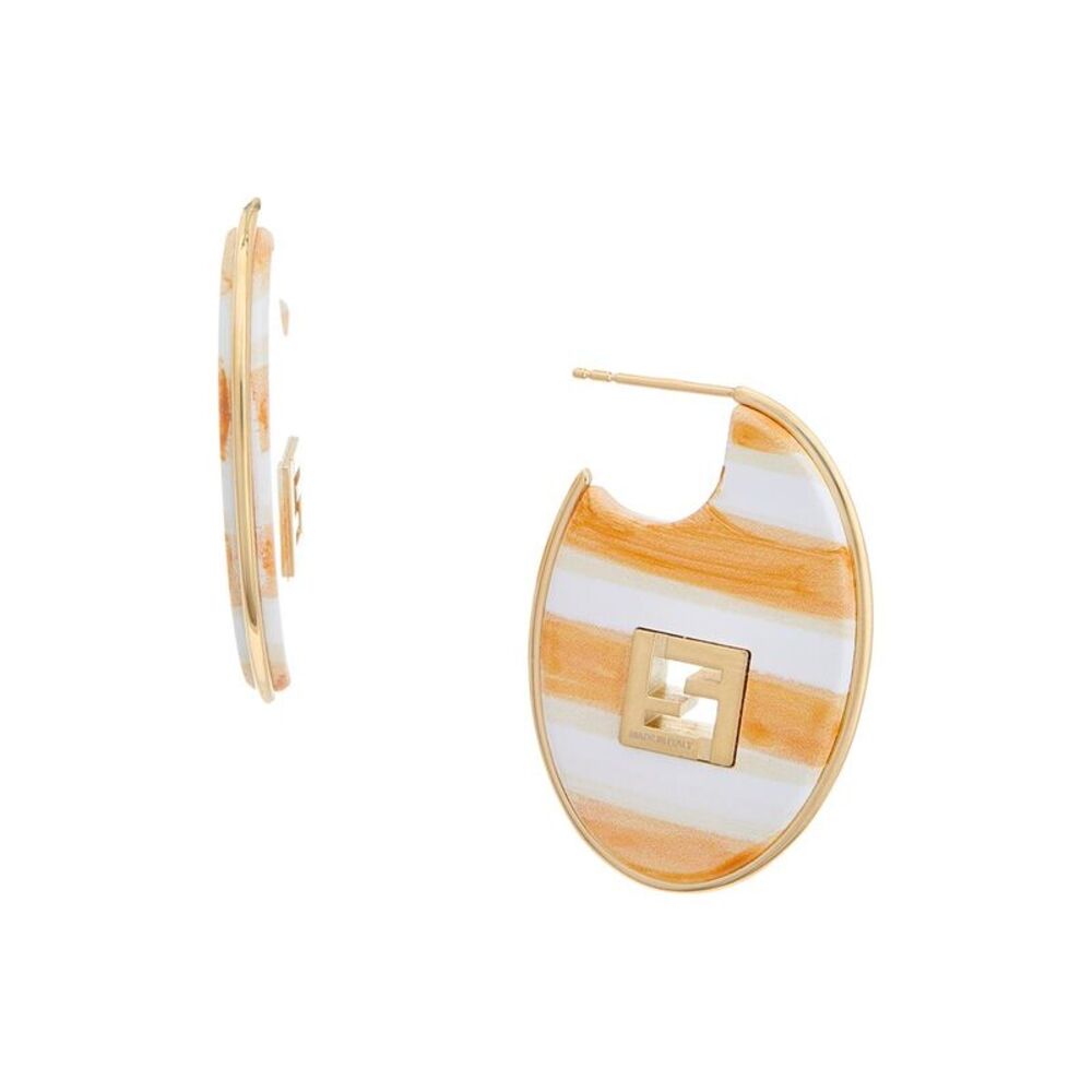 Fendi Forever Earrings, Gold
